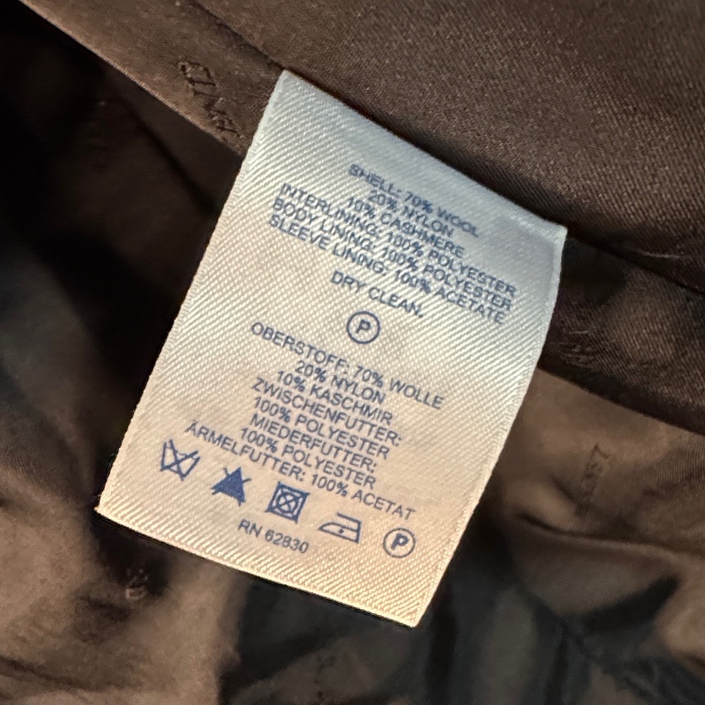 Lands' End Classic Black Trench Coat - Picture 3 of 6